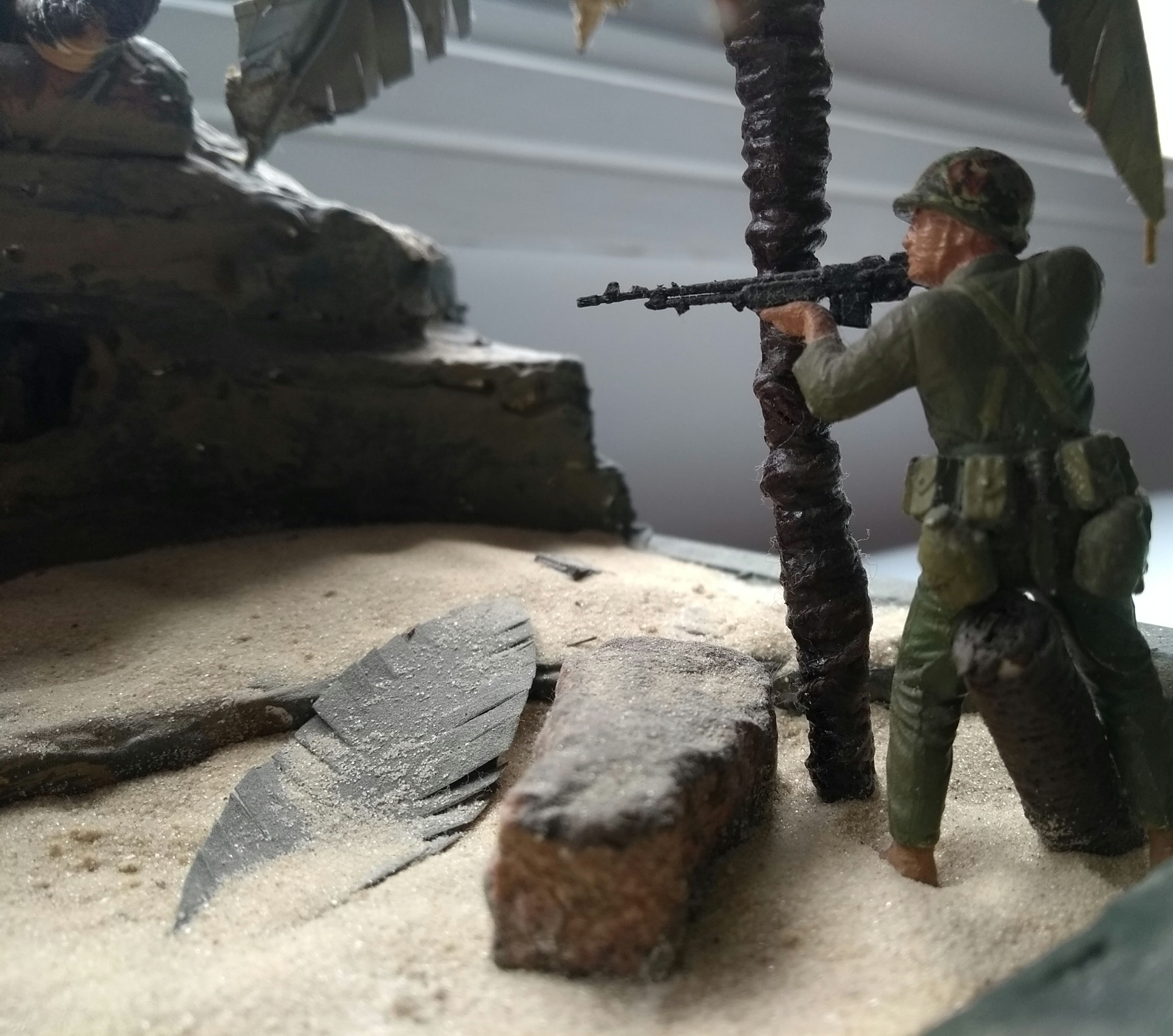 Batalha de Tarawa - 1943 - Ofensiva de marines norte-americanos contra um Bunker Japonês.